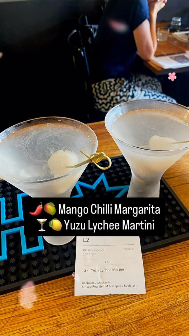 The Mango Chilli Margarita brings the perfect balance of sweet mango, citrusy lime, and a gentle chilli kick. Smooth, refreshing, and just a little spicy. 

The Yuzu Lychee Martini is bright, fragrant and ultra refreshing — zesty yuzu meets delicate lychee for a perfectly balanced, elegant sip. 

Which one are you trying first?