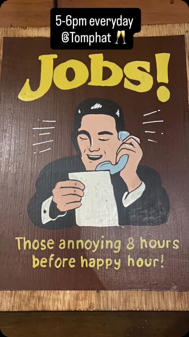 Those 8 hours before happy hour really do drag… 😅🍻

Good thing we’ve got you covered from 5–6 PM with:
🍺 $10 Beers
🍷 $10 Wines
🍸 $10 Mocktails
🍹 $14 Classic Margaritas

Clock off, grab your crew, and we’ll see you at Tom Phat. 🥂

#TomPhat  #HappyHour #MelbourneEats #MelbourneBars #DrinksSpecial GoodTimes CheersMelbourne Cocktails BeerLovers