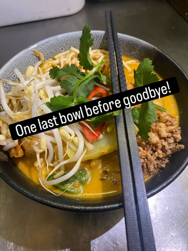 Our much-loved Curry Laksa will be leaving the menu soon. If you’ve been meaning to try it, now’s the time!

Don’t miss out on one last bowl of laksa goodness. Book your table with us or simply walkin and come enjoy it before it’s gone! ❤️