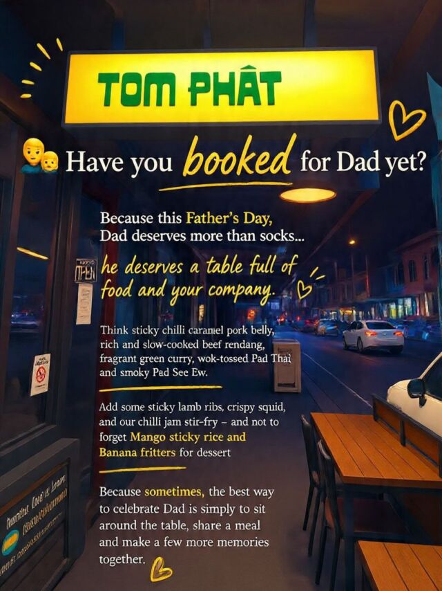 📍 Tom Phat, Brunswick
#TomPhat #FathersDay #FeedDad #FathersDayMelbourne #BrunswickEats